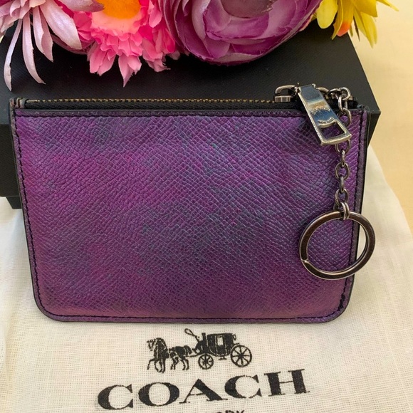 COACH OIL SLICK/HOLOGRAPHIC SKINNY
MINI CARD CASE Style:N64945 - Picture 7 of 9